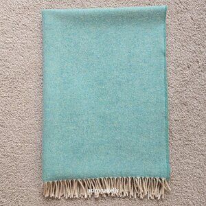 McNutt Wool Scarf Green Herringbone Ireland